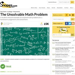 The Unsolvable Math Problem