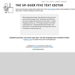 The Up-Goer Five Text Editor