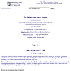 The Urban Aquaculture Manual