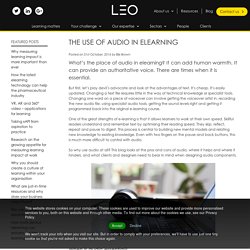 The use of audio in elearning - LEO
