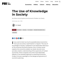 The Use of Knowledge in Society