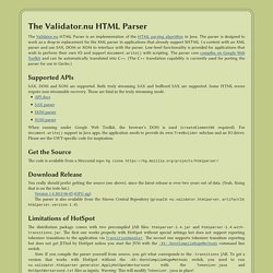 The Validator.nu HTML Parser