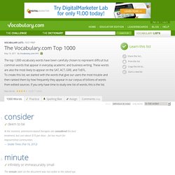 The Vocabulary.com Top 1000 - Vocabulary List