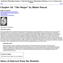 The Wager by BlaisePascal
