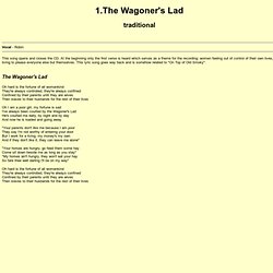 "THE WAGONER'S LAD" lyrics