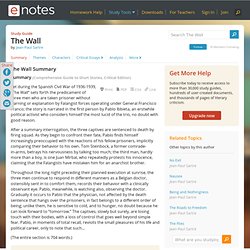 The Wall Summary - Jean-Paul Sartre - Masterplots II: Short Story Series, Revised Edition