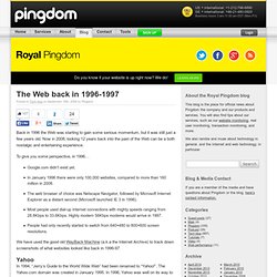The Web back in 1996-1997