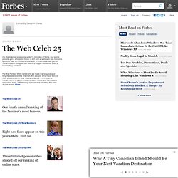The Web Celeb 25 - Forbes.com