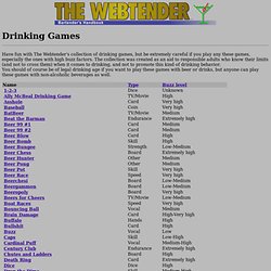 The Webtender: Drinking Games.