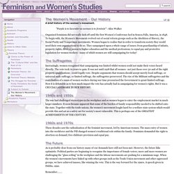 The Women's Movement - Our History