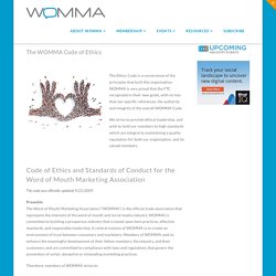 The WOMMA Code of Ethics - WOMMA