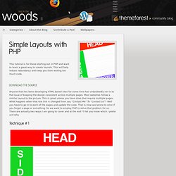 Simple Layouts with PHP