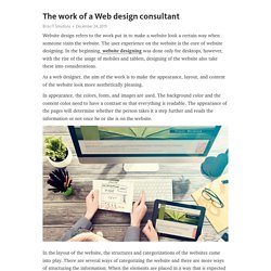 The work of a Web design consultant