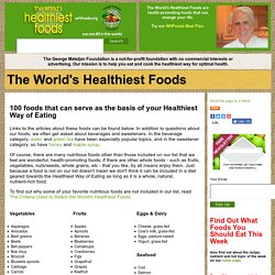 The World's Healthiest Foods