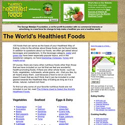 The World's Healthiest Foods