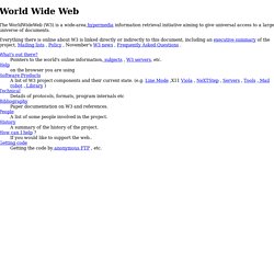 The World Wide Web project