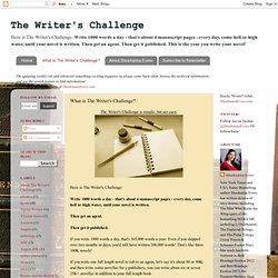 The Writer's Challenge: What is The Writer's Challenge?