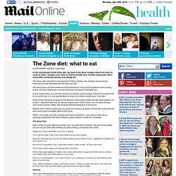 The Zone diet: what to eat
