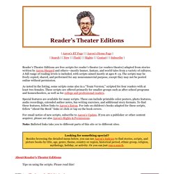 Reader's Theater Editions (Readers Theatre, Free Scripts, Short Children's Plays)
