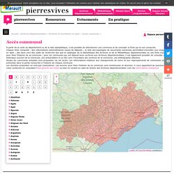Archives Départementales de l'Hérault - Accès thématique Communes de l'Hérault
