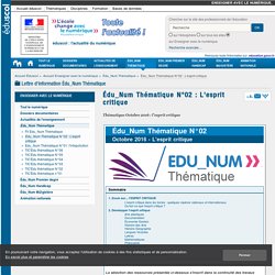 Lettre Édu_Num Thématique N°02 — Enseigner avec le numérique