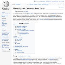 Thématique de l'œuvre de Jules Verne