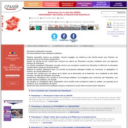 Le manifeste (Version 2016) - 12 thématiques- CEMÉA - Site de l'association nationale