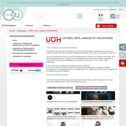 Lettres Arts Langues Civilisations - Canal-U