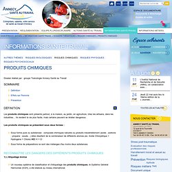 Toxiques - Risques chimiques - Dossiers thématiques - Informations santé travail Annecy Santé au Travail - Annecy Santé au Travail