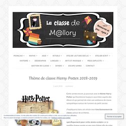 Thème de classe Harry Potter 2018-2019