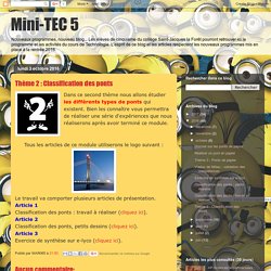 Mini-TEC 5: Thème 2 : Classification des ponts