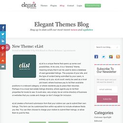 New Theme: eList- Elegant Themes Blog