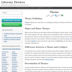 Theme - Examples and Definition of Theme