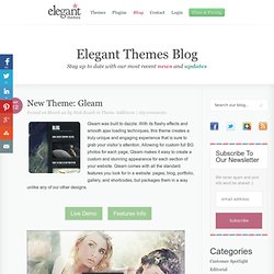 New Theme: Gleam- Elegant Themes Blog