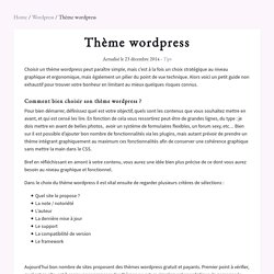 Thème wordpress