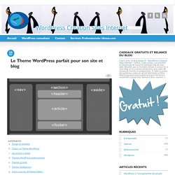 Le theme WordPress parfait pour son site et blog