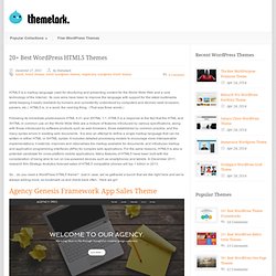 Best WordPress HTML5 Themes, Newest WordPress Themes, CSS3