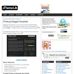 Firebug dark colorful blogger template