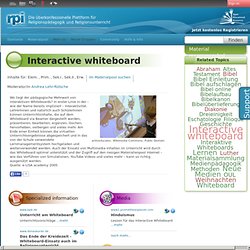 Themenseite: Interactive whiteboard