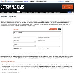 themes:creation - GetSimple CMS Wiki