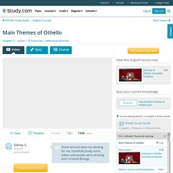 Main Themes of Othello - Video & Lesson Transcript