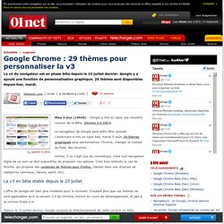 29 thèmes pour personnaliser Google Chrome 3.0