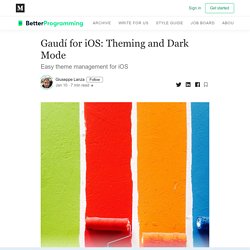 Gaudí : Theming lib (Theme - Color - Dark Mode)