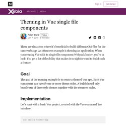 Theming in Vue single file components