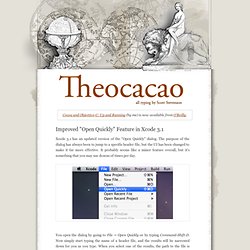 Theocacao: Improved "Open Quickly" Feature in Xcode 3.1