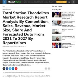 Total Station Theodolites Market Research Report Analysis By Competition, Sales, Revenue, Market Size, Share And Forecasted Data From 2021 To 2027 By ReportMines