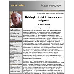 Théologie et histoire/science des religions