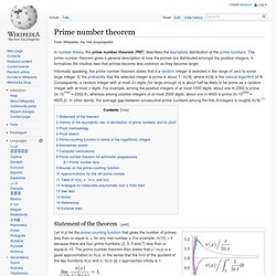 Prime number theorem