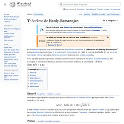 Théorème de Hardy-Ramanujan