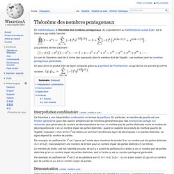 Théorème du nombre pentagonal